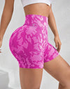 Printed High Waist Active Shorts