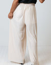 Drawstring Pleated Wide Leg Pants