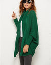 Open Front Batwing Sleeve Cardigan