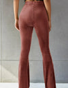 Ribbed High Waist Flare Pants