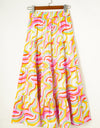 Printed Elastic Waist Skirt