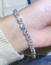 10 Carat Moissanite Platinum-Plated Bracelet