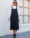 Denim Overall Dress with Pocket