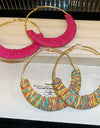 Alloy Grass Vine Hoop Earrings