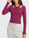 Halter Neck Long Sleeve Sporty Top