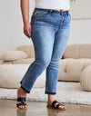 Judy Blue Full Size Release Hem Cropped Bootcut Jeans