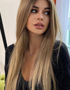 13*2" Long Straight Lace Front Synthetic Wigs 26" Long 150% Density