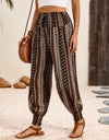 Tied Printed High Waist Pants