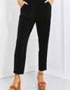 Zenana Pleated High Waist Pants with Side Pockets