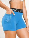 Elastic Waist Active Shorts with Pockets