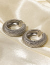 Scale Stainless Steel Cuff Earrings