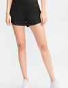 Wide Waistband Sports Shorts with Pockets