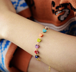 Heart Natural Stone Bracelet