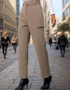 High Waist Straight Pants