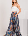 SAGE + FIG Bohemian Multi Geo Print Wide Leg Pants