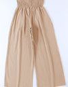 Smocked High Waist Wide Leg Pants