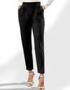 High Waist Straight Pants with Pockets