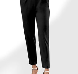 High Waist Straight Pants with Pockets