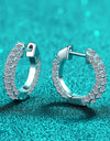 925 Sterling Silver Moissanite Huggie Earrings