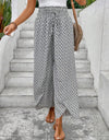 Tied Printed Wide Leg Pants