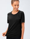 Round Neck Raglan Sleeve Active Tee