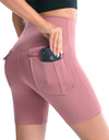 Pocketed High Waist Active Shorts