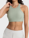 Wide Strap Cropped Sport Tank