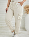 Plus Size Elastic Waist Joggers with Pockets