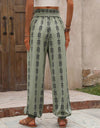 Tied Printed High Waist Pants