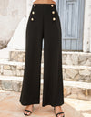 Buttoned High Waist Relax Fit Long Pants