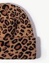 Leopard Pattern Cuffed Beanie