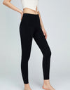 Seam Detail Wide Waistband Sports Leggings