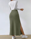 Slit High Waist Skirt