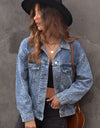 Studded Button Down Denim Jacket