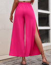 High Waist Slit Wide Leg Pants