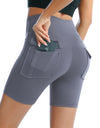 Pocketed High Waist Active Shorts