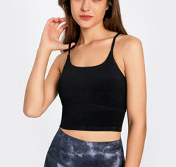 Crisscross Back Scoop Neck Sports Cami