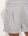 And The Why Pin Striped High Waist Rolled Shorts