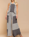 POL Ribbed Contrast Wide Leg Pants