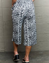 Ninexis Leopard High Waist Flowy Wide Leg Pants with Pockets