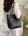 Textured PU Leather Handbag