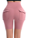 Pocketed High Waist Active Shorts