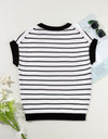 Striped Round Neck Knit Top