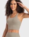 Crisscross Back Ladder Detail Sports Bra