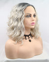 13*3" Lace Front Wigs Synthetic Mid-length Wavy 12" 130% Density