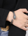 Rhinestone Stainless Steel Snake Shape Bracelet