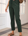 Drawstring Straight Pants with Pockets