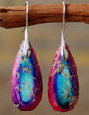 Handmade Teardrop Shape Natural Stone Dangle Earrings