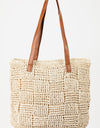 Fame Braided Faux Leather Strap Tote Bag