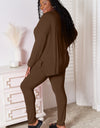 Basic Bae Full Size V-Neck Soft Rayon Long Sleeve Top and Pants Lounge Set